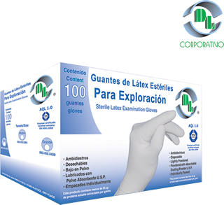 con guantes exploración estériles (DL)