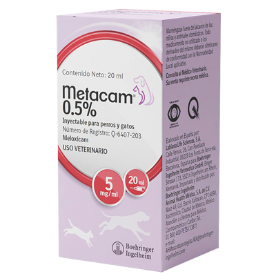 METACAM 0.5% INYECTABLE PARA PERROS Y GATOS Solución inyectable