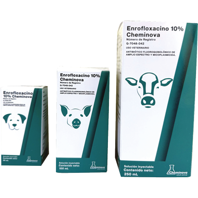ENROFLOXACINO 10% CHEMINOVA Sol. Inyectable