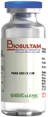 BIOSULTAM Polvo para solución inyectable