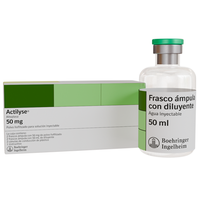 ACTILYSE Polvo y disolvente para solución inyectable