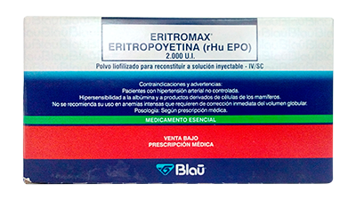 ERITROMAX ERITROPOYETINA BLAU Polvo liofilizado