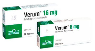 VERUM TABLETAS 8 MG Y 16 MG Tabletas