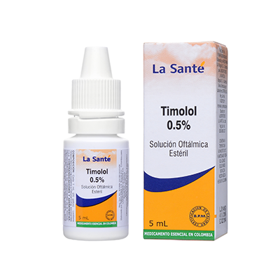 TIMOLOL 0,5%  SOLUCIÓN OFTÁLMICA LA SANTE Gotas