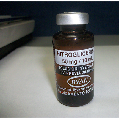 NITROGLICERINA 50 MG Solución inyectable estéril