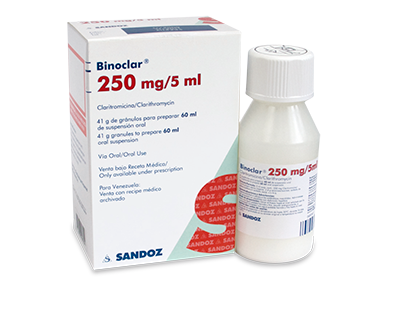 BINOCLAR® 250MG/5ML Granulado para suspensión oral