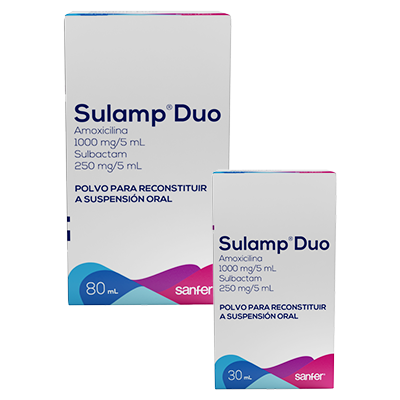 SULAMP DUO PVO Polvo para reconstituir a suspensión oral