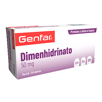 DIMENHIDRINATO 50 MG GENFAR Tableta