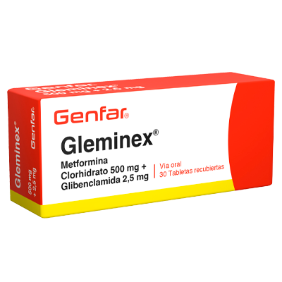 METFORMINA CLORHIDRATO 500MG + GLIBENCLAMIDA 2.5MG GENFAR