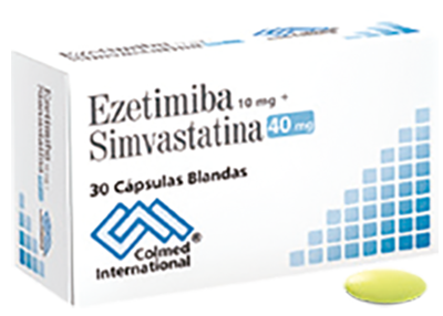 EZETIMIBA + SIMVASTATINA COLMED 10 MG/40 MG Cápsulas de gelatina blanda