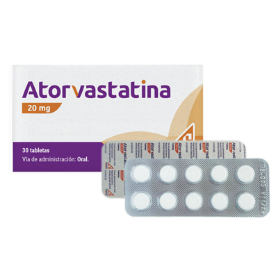 ATORVASTATINA 20 MG Tabletas