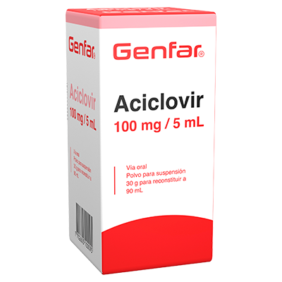 ACICLOVIR GENFAR 100 MG/5ML Polvo para suspensión