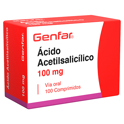 ÁCIDO ACETILSALICÍLICO GENFAR  100 MG Tabletas