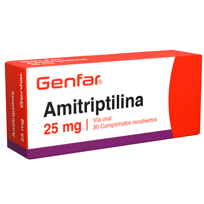 AMITRIPTILINA GENFAR 25 MG Tabletas
