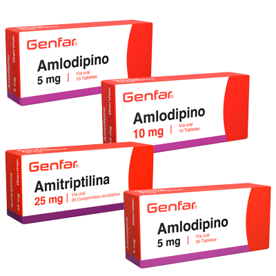 AMLODIPINO GENFAR 5 MG Tabletas