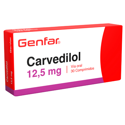 CARVEDILOL GENFAR 12.5MG Tabletas