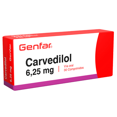 CARVEDILOL GENFAR 6.25 MG Tabletas