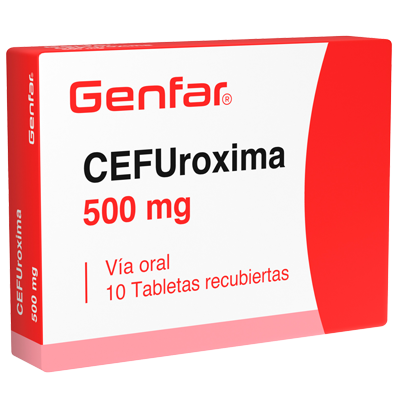 CEFUROXIMA GENFAR 500 MG Tabletas recubiertas