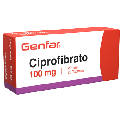 CIPROFIBRATO GENFAR 100 MG Tabletas