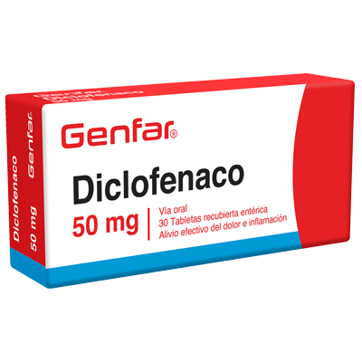 DICLOFENACO GENFAR 50 MG Tabletas recubiertas
