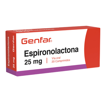 ESPIRONOLACTONA GENFAR  25MG Tabletas