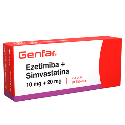 EZETIMIBA + SIMVASTATINA GENFAR 10 / 20 Tabletas