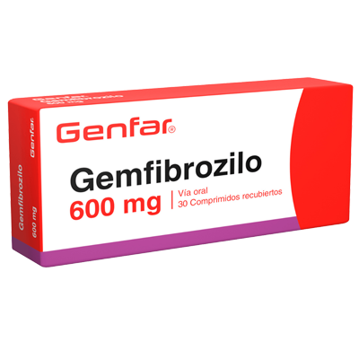 GEMFIBROZILO GENFAR 600 MG Tabletas recubiertas