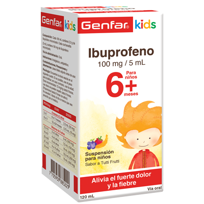 IBUPROFENO GENFAR 100 MG / 5 ML Suspensión