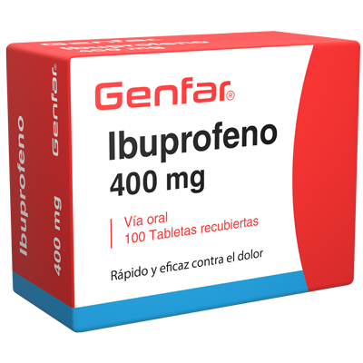 IBUPROFENO GENFAR 400 MG Tabletas recubiertas