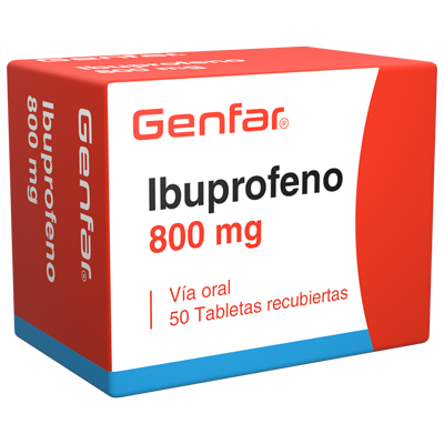IBUPROFENO GENFAR 800 MG Tabletas recubiertas