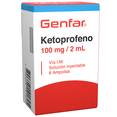 KETOPROFENO GENFAR 100 MG /2 ML Inyectable
