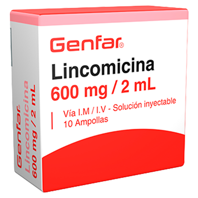 LINCOMICINA GENFAR 600 MG/2 ML Inyectable