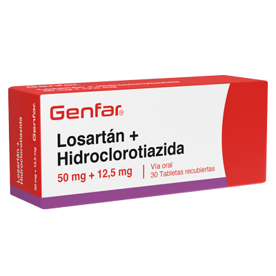 LOSARTÁN 50 MG + HIDROCLOROTIAZIDA 12.5 MG GENFAR