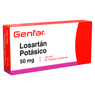 LOSARTÁN GENFAR  50MG Tabletas recubiertas