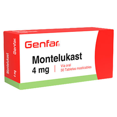 MONTELUKAST GENFAR 4 MG Tabletas masticables
