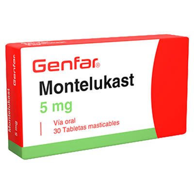 MONTELUKAST GENFAR 5 MG Tabletas masticables