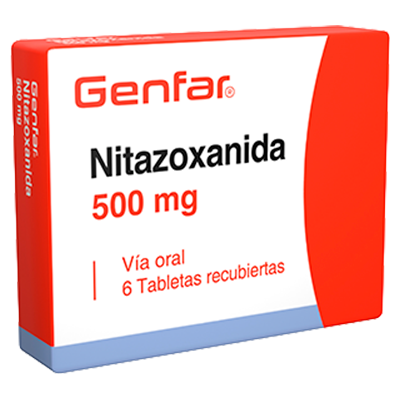 NITAZOXANIDA GENFAR 500 MG Tabletas recubiertas