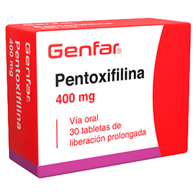 PENTOXIFILINA GENFAR 400 MG Tabletas de liberación prolongada