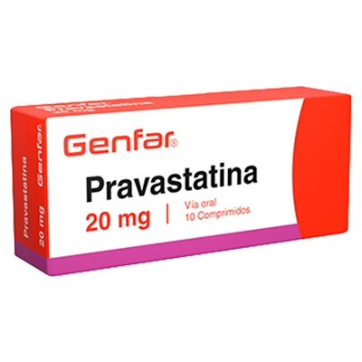 PRAVASTATINA GENFAR 20 MG Tabletas