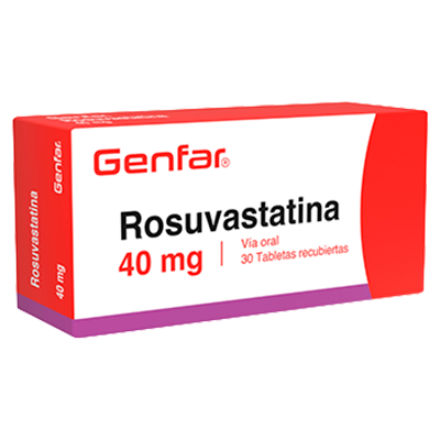 ROSUVASTATINA GENFAR 40 Tabletas recubiertas