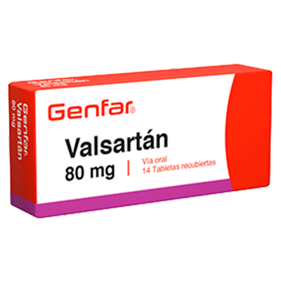 VALSARTÁN GENFAR 80 MG Tabletas recubiertas
