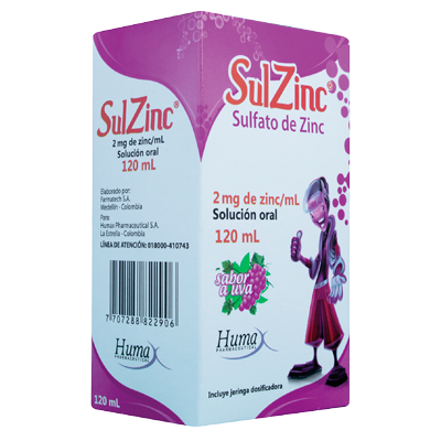 SULZINC 2MG / 120ML