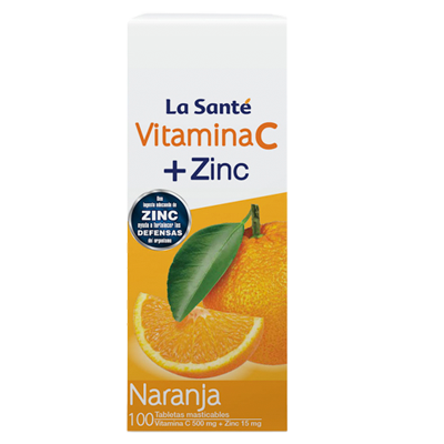 VITAMINA C + ZINC LA SANTÉ Tabletas masticables