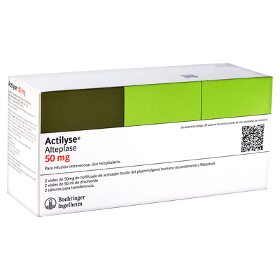 ACTILYSE 50MG Polvo y disolvente para solución inyectable