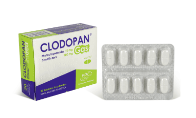 CLODOPAN GAS Tabletas recubiertas ranuradas