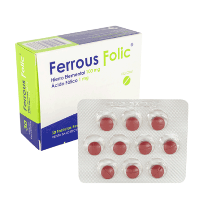 FERROUS FOLIC Tabletas recubiertas