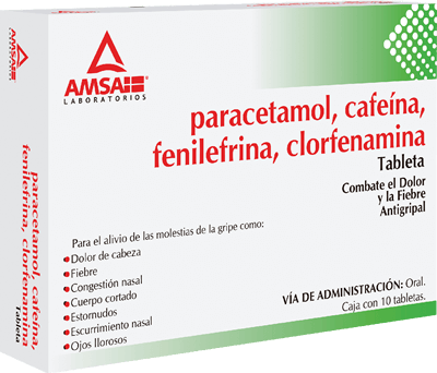 PARACETAMOL - CAFEÍNA - FENILEFRINA - CLORFENAMINA Tabletas