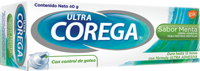 ULTRA COREGA® MENTA Crema adhesiva para prótesis dentales