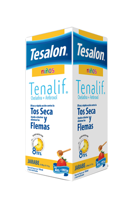 Jarabe para la tos Tesalon Tenalif niños sabor miel fresa 150 ml