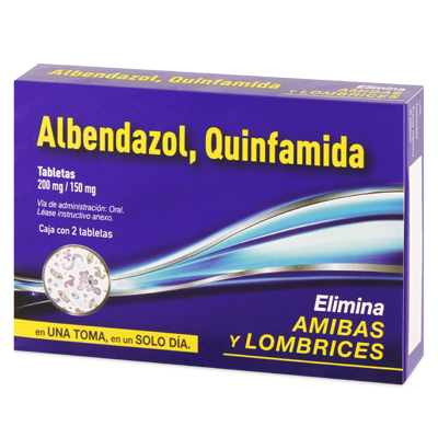 ALBENDAZOL - QUINFAMIDA Tabletas